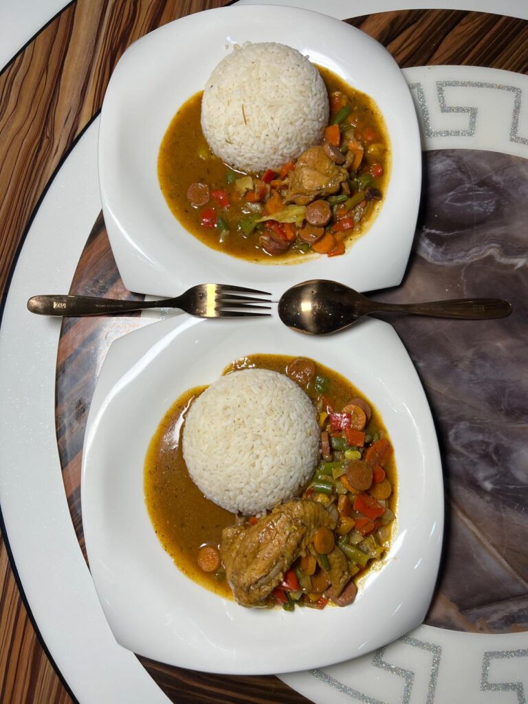 Nigerian Rice and diced vegetables fruitsin Scarborough