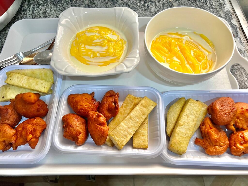 Nigerian fried yam, akara and Pap in Scarborough